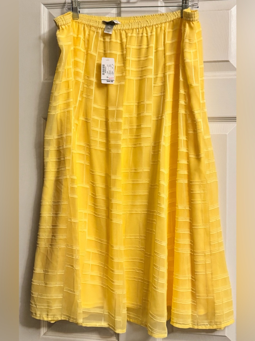 Christopher & Banks Bright Yellow A-Line Skirt